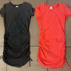 PINK Victoria’s Secret set of 2 Ruched T-Shirt Dresses